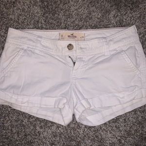 Low rise white shorts